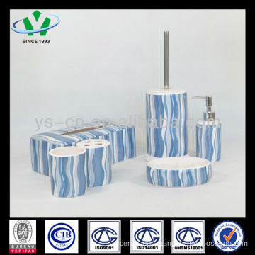 6pcs Ceramic Bathroom Set With Tissue Box